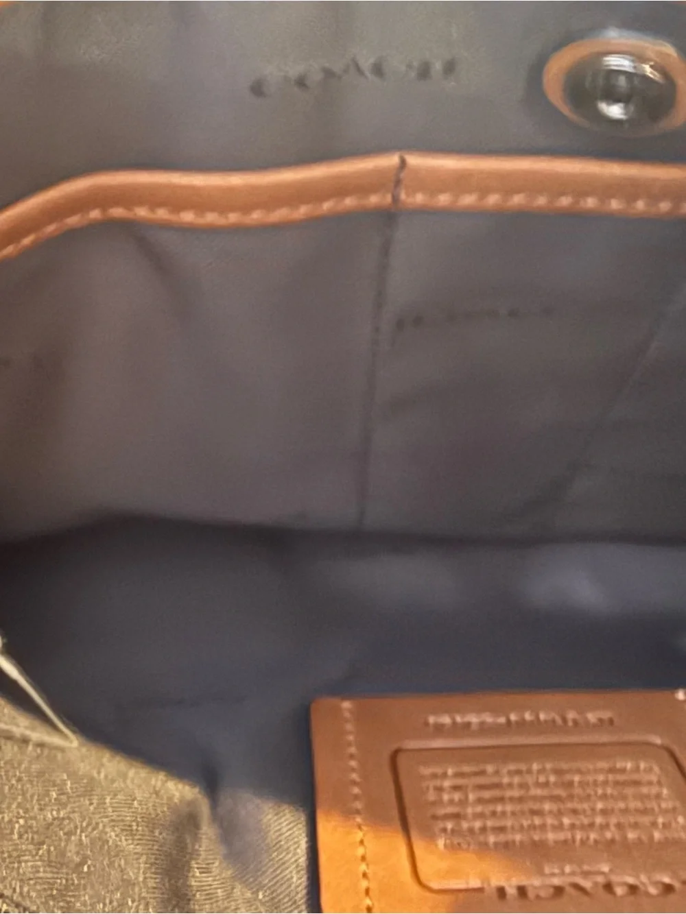 Coach Men's Tan Leather Zip Clutch with Tag